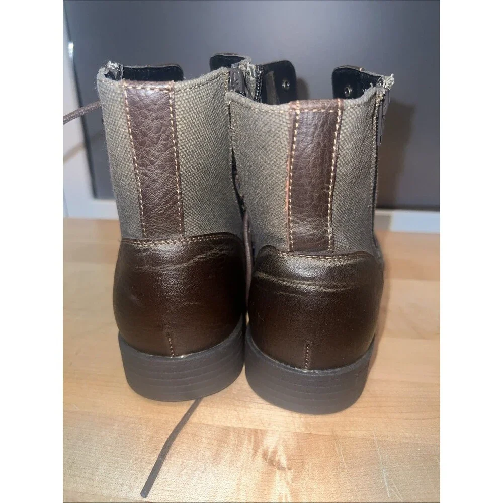 Men’s 11 D Joseph Abboud Marlon Leather Upper Brown Boots